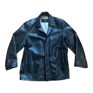 Jim‎ & Marylou Black Leather Jacket Men Size  L